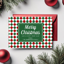 Weihnachten in Rot und Grün des Karos