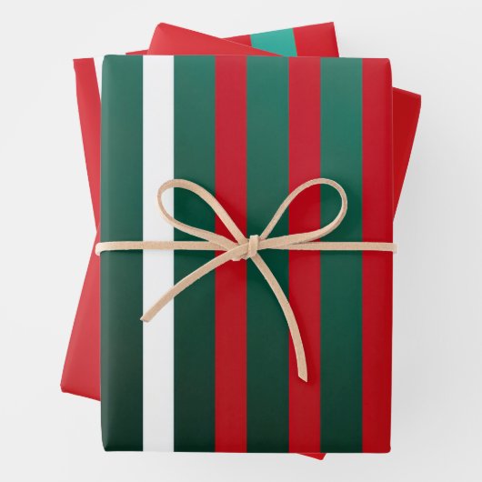Weihnachten in Rot und Grün Geschenkpapier Set (Beispiel)
