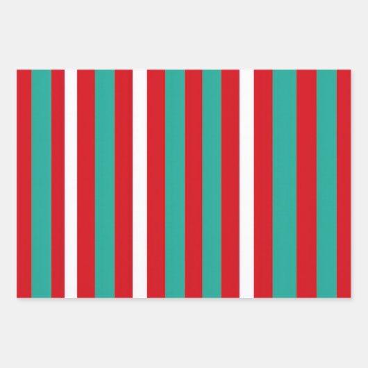 Weihnachten in Rot und Grün Geschenkpapier Set (Vorderseite 3)