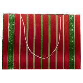 Weihnachten in Rot und Grün Große Geschenktüte (Rückseite)