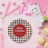 Weihnachten in Rot und Grün Pappteller (Party)