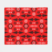 Weihnachten in Rot und Schwarz Fleecedecke (Vorderseite (Horizontal))