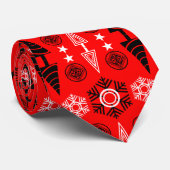 Weihnachten in Rot und Schwarz Krawatte (Gerollt)