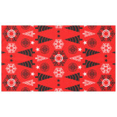 Weihnachten in Rot und Schwarz Tischdecke (Vorderseite (Horizontal))