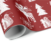 Weihnachten in Rot und Weiß Geschenkpapier (Rolleneckpunkt)