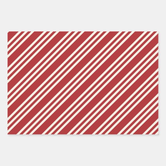 Weihnachten in Rot und Weiß Geschenkpapier Set (Vorderseite 2)