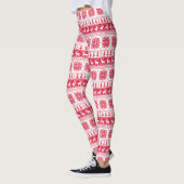 Weihnachten in Rot und Weiß Leggings (Links)