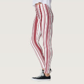 Weihnachten in Rot und Weiß Streifen - Leggings (Links)