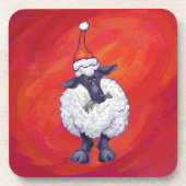 Weihnachten in Rot Untersetzer (Vorderseite)