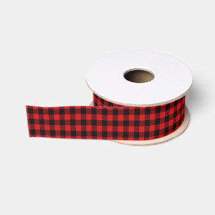 Weihnachten in Rotem Tartan Ripsband