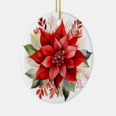 Weihnachten in Rotem Wasser Weihnachten Poinsettia Keramik Ornament (Rechts)