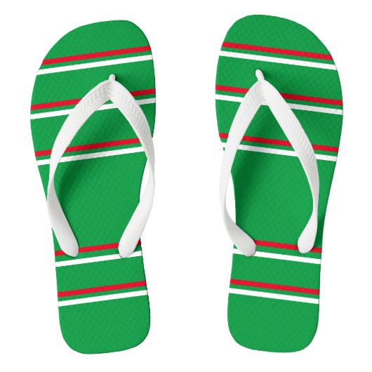 Weihnachten in San Diego Pair von Flip Flops Badesandalen (Fußbett)