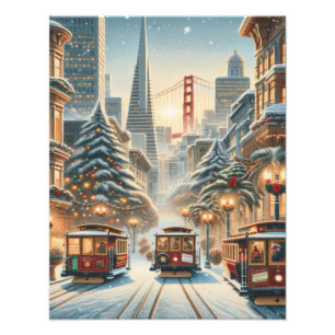 Weihnachten in San Francisco – Golden Gate Fotodruck
