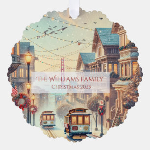 Weihnachten in San Francisco, Personalisiert Ornament Karte