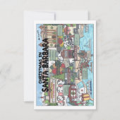 Weihnachten in Santa Barbara Dankeskarte (Vorderseite)