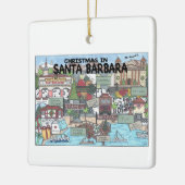 Weihnachten in Santa Barbara Keramikornament (Links)