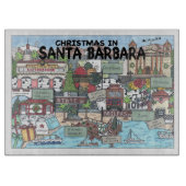 Weihnachten in Santa Barbara Schneidebrett (Vorderseite)