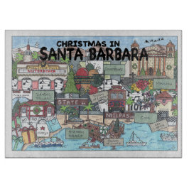 Weihnachten in Santa Barbara Schneidebrett