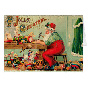 Weihnachten in Santas Werkstatt im Vintage-Stil