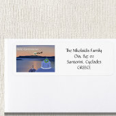 Weihnachten in Santorin, Griechenland mit der Rück