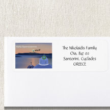 Weihnachten in Santorin, Griechenland mit der Rück