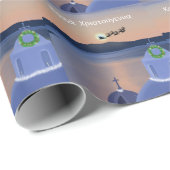 Weihnachten in Santorin, Griechenland mit Santa Geschenkpapier (Rolleneckpunkt)