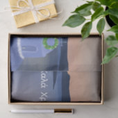 Weihnachten in Santorin, Griechenland mit Santa Seidenpapier (Geschenk)