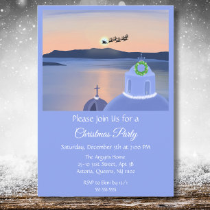 Weihnachten in Santorini, Griechenland mit Santa Einladung