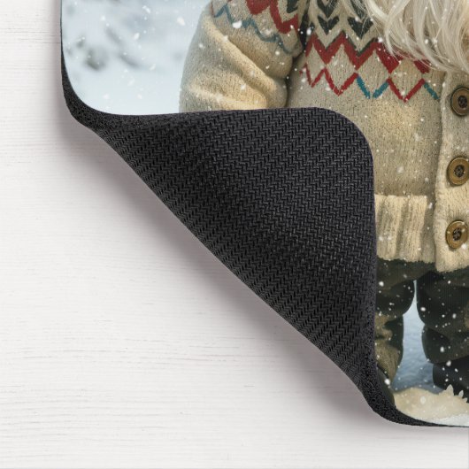 Weihnachten in Schneeflocken mit Candy Cane Mousepad (Ecke)