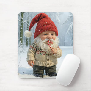 Weihnachten in Schneeflocken mit Candy Cane Mousepad
