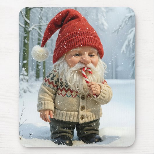 Weihnachten in Schneeflocken mit Candy Cane Mousepad (Vorne)