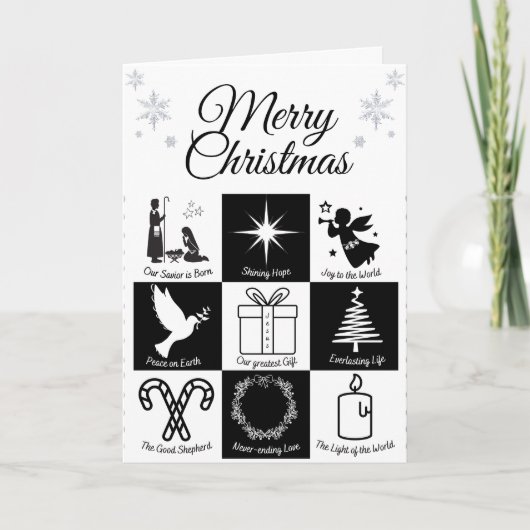 Weihnachten in Schwarz und Weiß (Vorderseite)