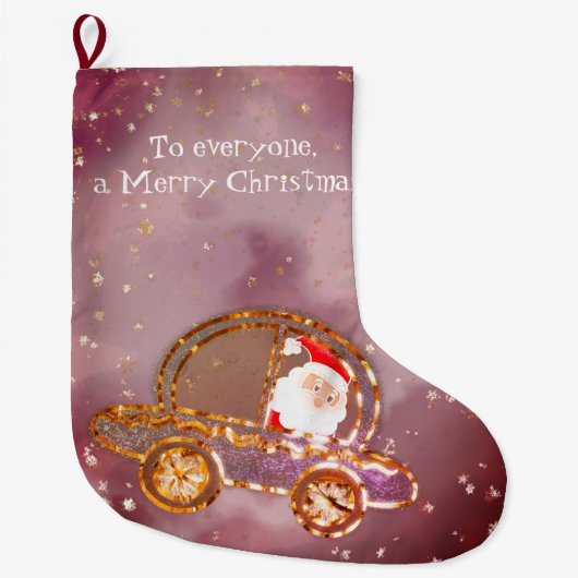 Weihnachten in seinem Auto Großer Weihnachtsstrumpf (Vorderseite)