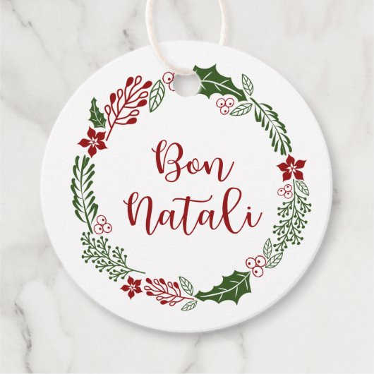 Weihnachten in Sizilien, Bon Natali, Custom Geschenkanhänger (Vorderseite)