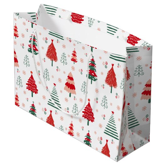 Weihnachten in Skandinavien Große Geschenktüte (Rückseite Schrägansicht)