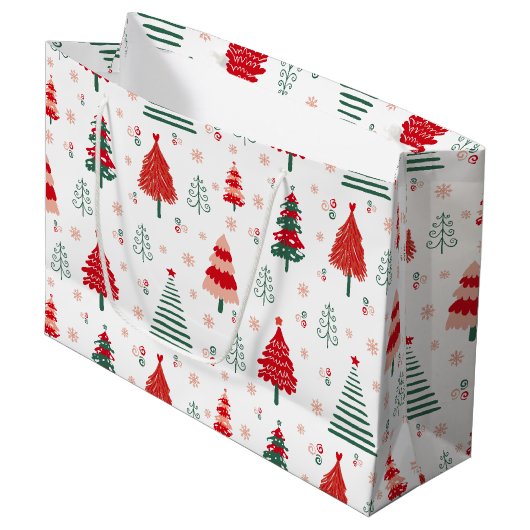 Weihnachten in Skandinavien Große Geschenktüte (Vorderseite Schrägansicht)