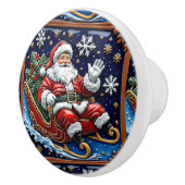 Weihnachten in Sleigh Weihnachten Keramikknauf (Rechts)