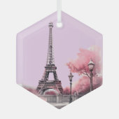 Weihnachten in Soft Pink geformt Ornament Aus Glas (Vorderseite)