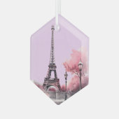 Weihnachten in Soft Pink geformt Ornament Aus Glas (Vorderseite Links)