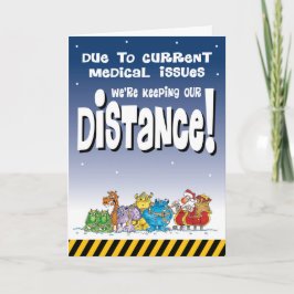 Weihnachten in sozialer Ferne Karte