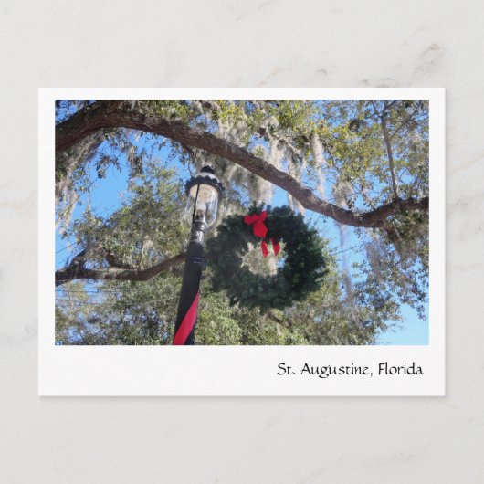 Weihnachten in St. Augustine Postkarte (Vorderseite)