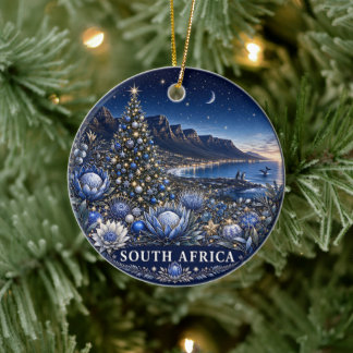 Weihnachten in Südafrika Szenarisches Erinnerungss Keramik Ornament