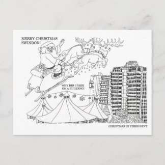 Weihnachten in Swindon Stadt Postkarte