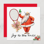 Weihnachten in Tennis mit Racket und Weihnachtskra (Vorne/Hinten)