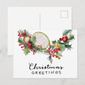 Weihnachten in Tennis mit Racket und Weihnachtskra (Vorne/Hinten)