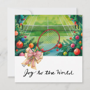 Weihnachten in Tennis mit Racket und Weihnachtskra