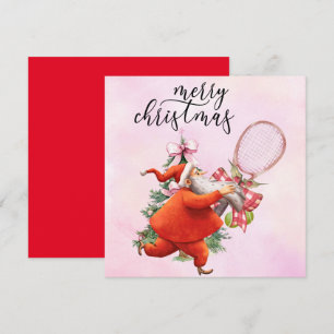 Weihnachten in Tennis mit Racket und Weihnachtskra