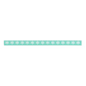 Weihnachten in Tiffanys Aqua Blue Schneeflocken Ripsband (Vorderseite)