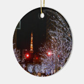 Weihnachten in Tokyo, Japan Keramikornament (Links)