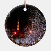 Weihnachten in Tokyo, Japan Keramikornament (Hinten)